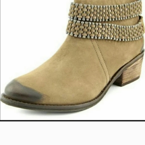 Franco Sarto Roccio Reptile Beige Sandria Chelsea Booties - Picture 6 of 7